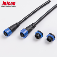 M19 Cable de entrada de alimentación de núcleo 3P autoblocante para iluminación de plantas Cable impermeable con conector de enchufe impermeable
