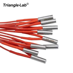 Trianglelab 12V 30W isıtıcı kartuş kırmızı 6x20mm PT100 için 100CM kablo ile 3D yazıcı HOTEND volkan MK8 MK9