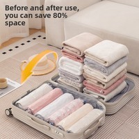 Sac de compression sous vide PETPE 6 microns roulé à la main pour le rangement des vêtements, indispensable pour les vestes et les voyages