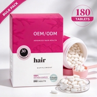 180 Tablet Suplemen Diet Kolagen Kompleks untuk Mendukung Kesehatan Rambut Dewasa
