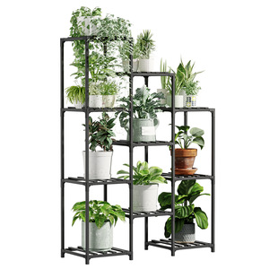Soporte de bambú para plantas, soporte de suelo para macetas de suculentas de varias capas para sala de estar interior, soporte de madera maciza para plantas de porche. - Product Image 5