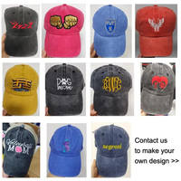 Gorra de béisbol frontal suave de mezclilla de algodón puro Retro con bordado personalizado, gorra de béisbol lisa con logotipo personalizable de 6 paneles ajustable Vintage