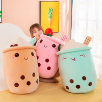 Vente chaude Boba lait tasse à thé jouets en peluche jouets en peluche pour enfants cadeau d'anniversaire pour les enfants