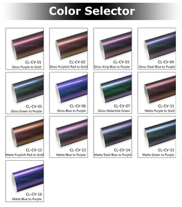 <span class=keywords><strong>CV</strong></span>-06 Caméléon <span class=keywords><strong>Bleu</strong></span> Brillant à Violet Récupérable Voiture Et Vélo Wrap Vinyle Véhicule Conception Couverture Film D'emballage - Product Image 6