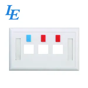 LE 86X86mm 114x70mm Telecommunication OEM RJ45 Faceplate