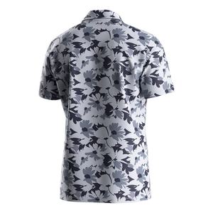 Polo personnalisé à sublimation, chemise hawaïenne décontractée à fleurs pour hommes, vêtements de plage - Product Image 2