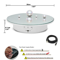 Présentoir à plateforme rotative KAMPHO 7.87 ", charge de 22lbs, plateau tournant motorisé pour bijoux, modèles 3D, photographie de gâteaux