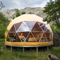 Dôme géodésique de luxe de 6 m pour glamping, tente igloo en forme de boule