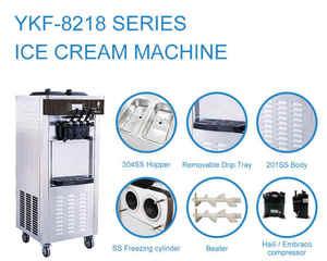 Stainless Steel Structure Softy <b>Ice</b> <b>Maker</b> Machine Commercial <b>Ice</b> Machine Best Selling <b>Ice</b> Freezer Machine 3-flavor Yogurt - Product Image 6