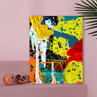 Phoenix pas cher noir Gesso apprêté 6*6 pouces panneaux vierges à grain moyen coton noir Mini toile conseil
