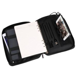 Maletín con Cierre Recargable y Bloc de Notas Multifuncional con Cargador Inalámbrico y Banco de Energía, Soporte para Teléfono Móvil, Ideal para Regalo - Product Image 1