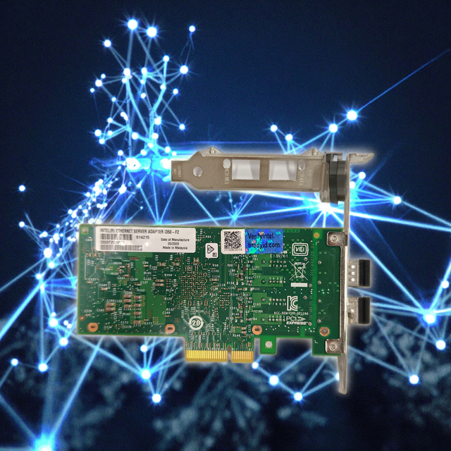 Fiber Gigabit Dual NIC Intel I350-F2 1Gb PCI Express 2.1 X4 Internal Server Ethernet Card Model