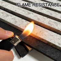 Panneaux acoustiques en feutre PET, fibres de polyester, lattes de bois, vente en gros directe d'usine, pour la décoration intérieure