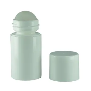 Botol stik deodoran putar bentuk Oval, botol stik deodoran bulat bening aluminium