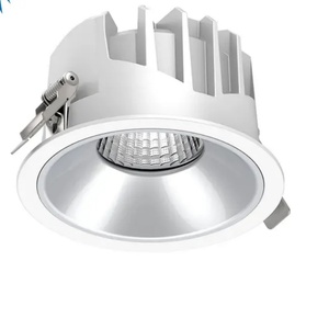 Black White <b>Round</b> Anti-Glare Recessed <b>Ceiling</b> <b>Light</b> COB Lamp <b>LED</b> Downlight - Product Image 1