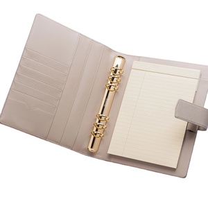 Personal Logo Vegan Leather A5 Notebook Book Cover Diary Organizer 6 <strong>Ring</strong> Loose Leaf Planner <strong>Binder</strong> - Product Image 1