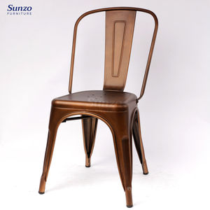 Chaise <span class=keywords><strong>Marais</strong></span> Moderne Vintage Industrielle Durable en Métal pour Extérieur, Salle à Manger à Dos Latte, Jardin, <span class=keywords><strong>Bar</strong></span>, Hôtel, Salon Commercial - Product Image 2