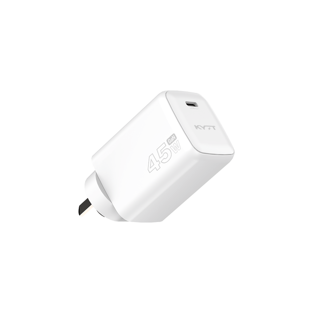Universal 45W GaN USB-A+USB-C Wall Charger, Travel Adapter with UK AU EU Plug, Perfect for Laptop Smartphone Tablet Earphone