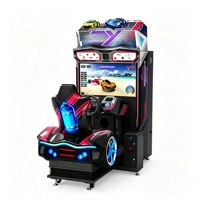 Simulateur de course automobile et moto à monnayeur, console d'arcade vidéo pour enfants, personnalisable en gros pour parcs d'attractions