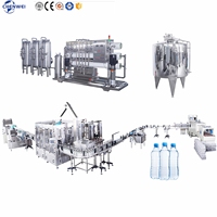 10000bph Ligne de production entièrement automatique de petite bouteille d'eau minérale Machine de remplissage