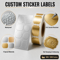 Colección de Etiquetas Personalizadas, Etiquetas Plateadas Mate, Kraft, Dorado Cepillado, Plateado, Acabados Surtidos, Paquete al por Mayor, Suministro de Fábrica