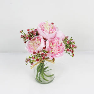 Mini violet simulé plante dentelle fleur Bouquet Faux bébé souffle pour la photographie <span class=keywords><strong>de</strong></span> la mariée accessoires chambre décoration matériel sec - Product Image 6