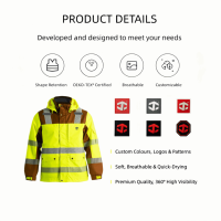 Vêtements de travail de sécurité imperméables JIADE, veste et pantalon réfléchissants à haute visibilité, vêtements de pluie durables pour l'extérieur