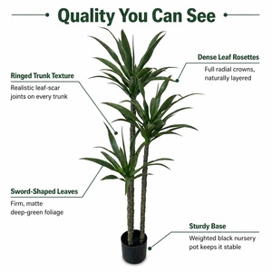 Large Artificial <strong>Yucca</strong> Tree Dual Trunk Realistic Faux Sword Leaf <strong>Plant</strong> <strong>for</strong> Indoor Home Office Decor Landscape Design Wholesale - Product Image 5