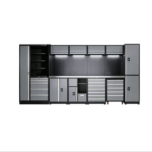 Armoire à outils métallique combinée robuste et personnalisable, en acier à fermeture douce, idéale pour atelier, <span class=keywords><strong>garage</strong></span>, quincaillerie et mobilier - Product Image 1