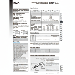Cilindro de aire SMC Pneumatics, producto de cilindro de alta calidad - Product Image 1