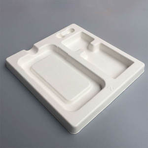 Atacado de New Environmentally Friendly Sugarcane Pulp Wet Pressed White Electronic Paper Holder com Reciclável Insert <span class=keywords><strong>Mold</strong></span> - Product Image 4