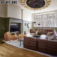 Canapé de luxe design Ligne-Roset TOGO, forme tendance de chenille, rembourrage confortable, fauteuil relax pour salon
