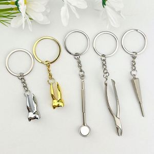 SY2827 Creative <b>Mini</b> Dental Molar Tooth Shaped Keychain Teeth Metal Key Chains Dental Promotional Gifts Dentist Keychain - Product Image 4