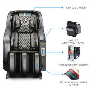 Fauteuil de massage commercial électrique intelligent multifonctionnel à monnayeur pour usage partagé en centre commercial, avec rail de guidage droit et 31 à 60 airbags - Product Image 4