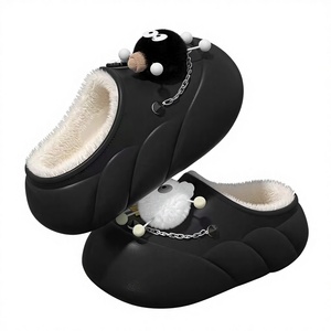 Botas de invierno para mujer, estilo cáscara de bola de carbón, con tacón cerrado, para exterior e interior, forradas con piel sintética, gruesas, cálidas y antideslizantes. - Product Image 1
