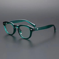 Montures de lunettes unisexes de haute qualité au design rétro rond et carré, logo personnalisé, fabrication OEM ODM, monture en acétate