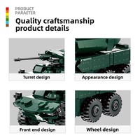 Bloques de Construcción, Partículas Pequeñas, Ladrillos Compatibles, Tanque del Campo de Batalla de la Segunda Guerra Mundial, Vehículo Blindado Panther, Antiaéreo