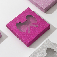 Boîte de cils artificiels scintillants en forme de boîte de couleur, très vendue, pour les fournitures de salon de beauté, les kits de maquilleurs et les présentoirs de cils en vente au détail