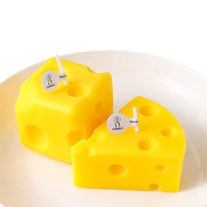 Velas Aromáticas con Forma de Queso, Hechas a Mano con Cera de Soya, Regalo de Cumpleaños, Decoración Creativa y Realista - Product Image 1