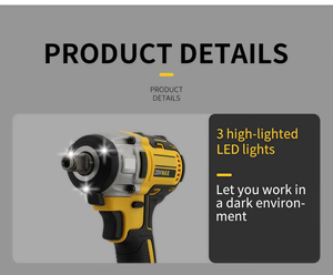 Hochleistungs-Schlags ch rauber Batterie-Schlag pistole 1/2 Zoll Schlag pistole Akku-Schlags ch rauber mit LED-Licht - Product Image 5