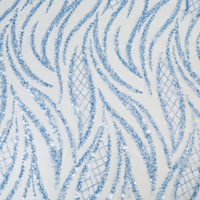 Tissu en dentelle de voile de haute qualité, personnalisé, luxueux, en maille de tulle, avec des paillettes argentées et des perles, pour robe de mariée pour femmes