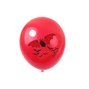 Fournitures de décoration pour fête à thème Halloween : ballon en latex effrayant, sanglant, motif Ghostface, chauve-souris et main ensanglantée - Product Image 5