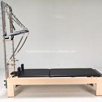 Reformer Pilates Premium en Bois d'Érable avec Demi-Tourne, Machine de Fitness Complet Durable et Portable, Réglable, Garantie 5 Ans
