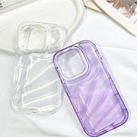 Coque de téléphone à texture d'ondes laser 3D pour iPhone 16 15 13 12 11 14 Pro Max 6 7 8 Plus X XR XS SE 2020, coques en silicone souple antichoc