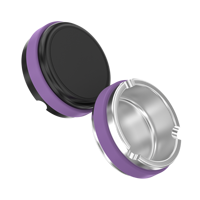 Cendrier de voiture de luxe Vagrinders en aluminium, portable, moderne, noir/argent, avec tapis antidérapant, modèle personnalisé pour restaurant de cigares