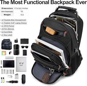 Borsa per Laptop Personalizzata <span class=keywords><strong>CBE</strong></span>, Zaino da Viaggio Impermeabile per Uomo, Design Multi-Tasca con Porta USB, Perfetto per Lavoro, Affari e Attività all'Aperto - Product Image 3