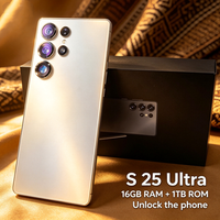 Smartphone 2025 New S24 Ultra 5G LTE 12GB+1TB Dual SIM dengan Kamera Belakang 108MP Bahasa Inggris Pengisian Cepat 100W Layar 120Hz