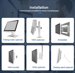 Industrial Panel Pc Capacitive Waterproof Win Linux Android Embedded Fanless Touch Screen All In 1 Panel Pc Computer