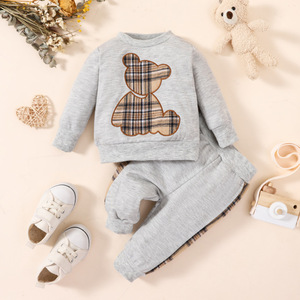Nuovi arrivi New bron toddler baby Cotton Cartoon stampato Casual boy clothing sets autunno da <span class=keywords><strong>0</strong></span> a <span class=keywords><strong>3</strong></span> <span class=keywords><strong>mesi</strong></span> - Product Image 1