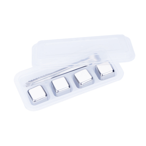 SS304 Food-Grade Stainless Steel Creative Square Stone Ice Cubes Set for <b>Bar</b> Wine Beer Whisky Coffee and Frozen <b>Drinks</b> - Product Image 6